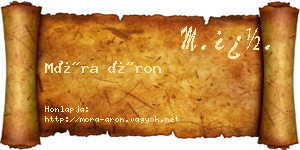 Móra Áron névjegykártya