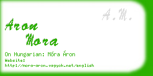 aron mora business card